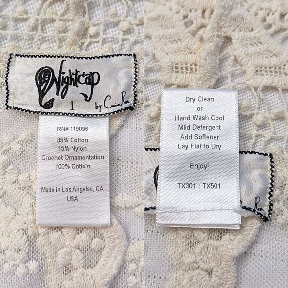 Revolve NIGHTCAP by Carissa Rene Ivory Lace Kimono Cardigan Size 1/XS - Picture 3 of 8